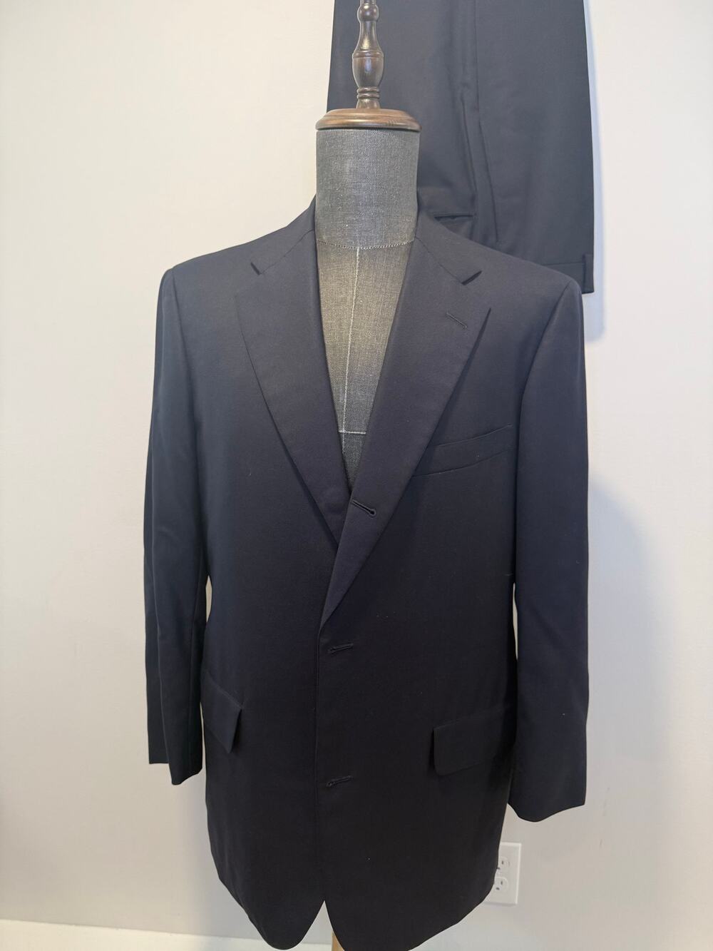 Bespoke Brooks Brothers 2 Piece Suit Pure Wool Charcoal Custom Tailored JL